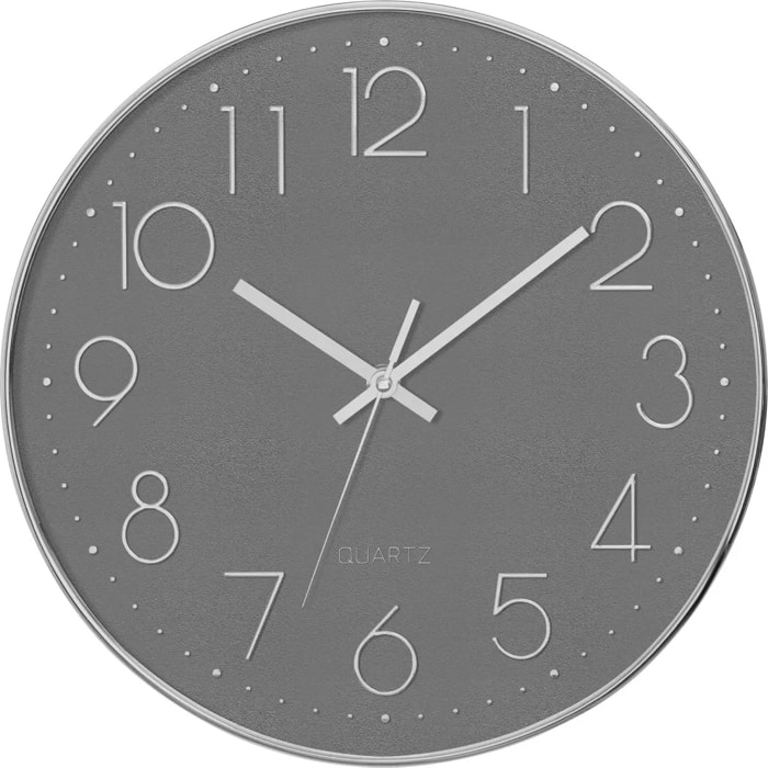 Horloge 3D "Laure" silver D30cm