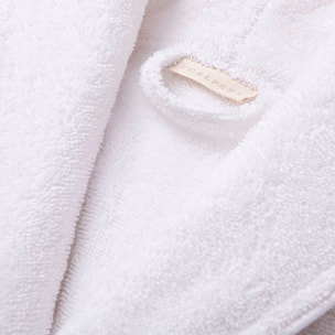 Set de albornoz l-xl 100% algodón blanco 360gsm + alfombrilla de baño 50x80cm scalpers home