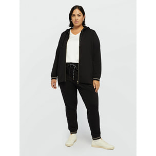 Fiorella Rubino - Pantalones joggers de felpa - Negro