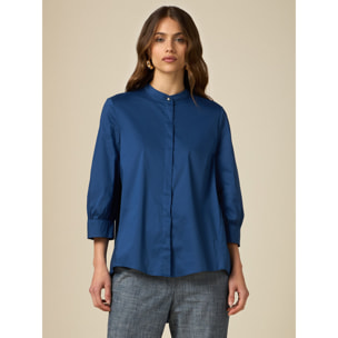 Oltre - Camicia over asimmetrica - Blu