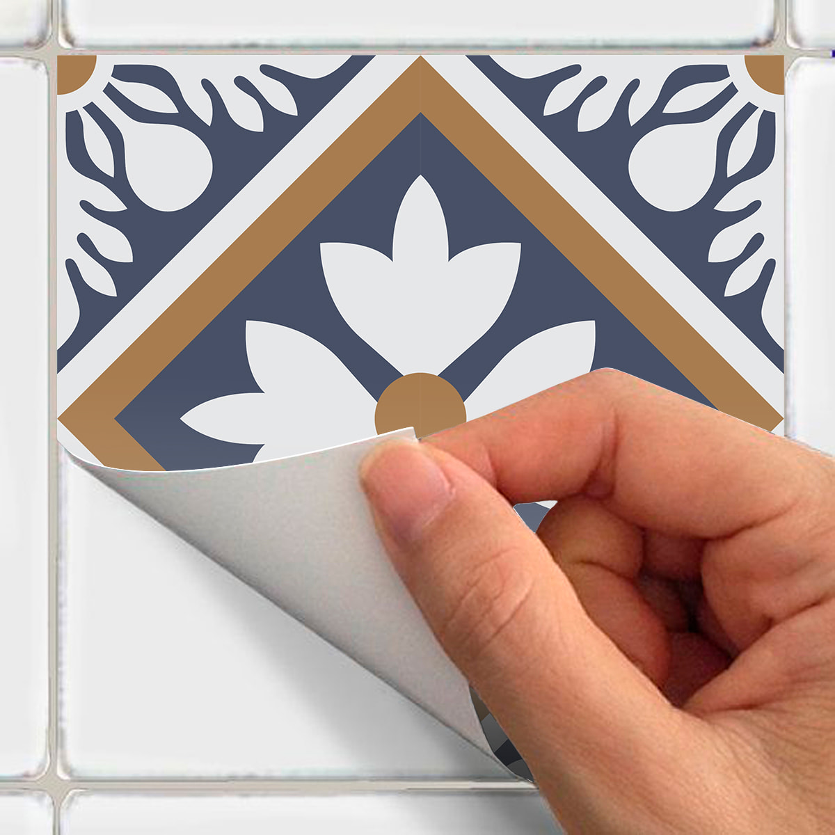 Stickers muraux - Sticker Mural Carrelage adhésif Cuisine Salle de Bain - 30 STICKERS CARRELAGES AZULEJOS LOANA