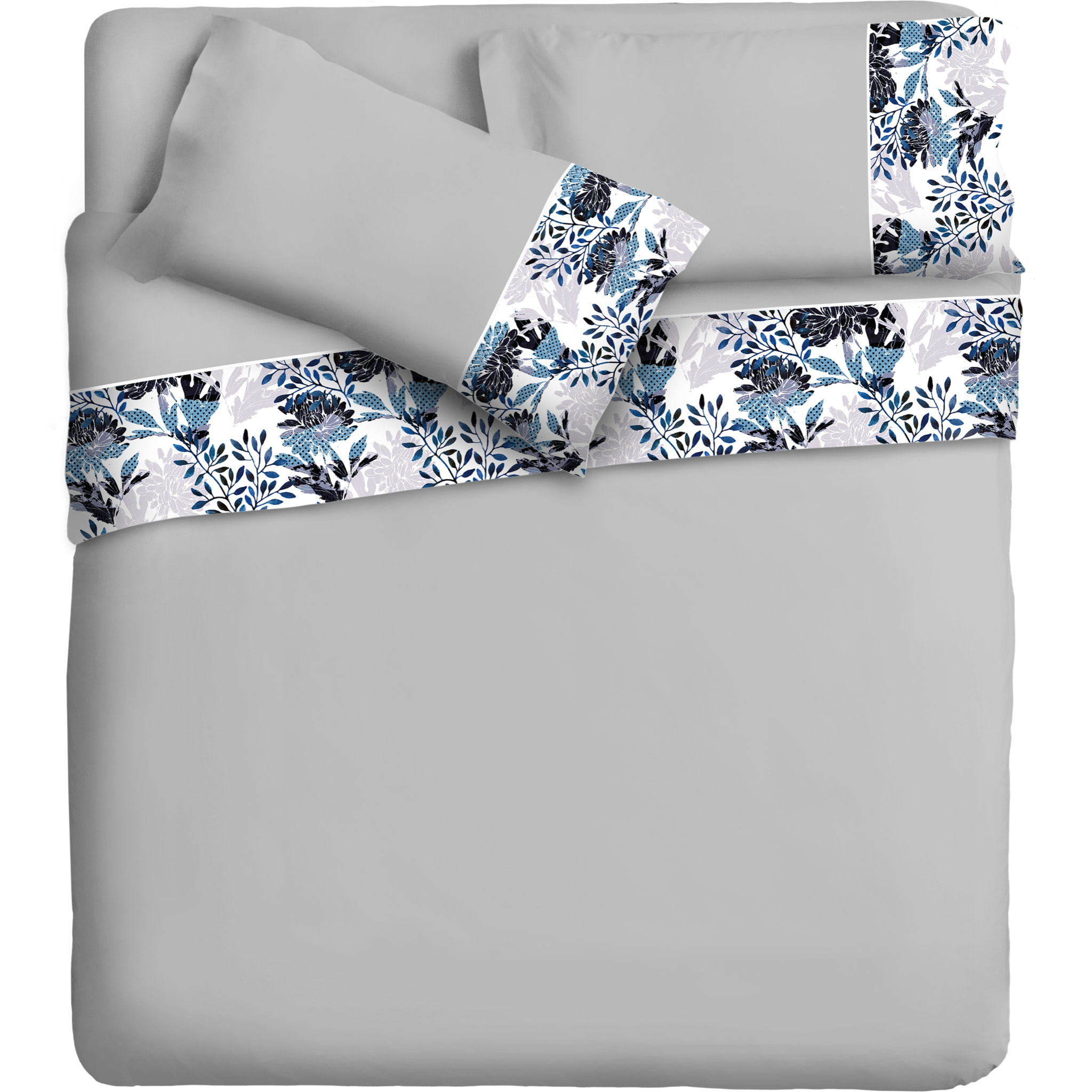 Completo letto Armonie IPERSAN Puro Cotone Mora Grigio