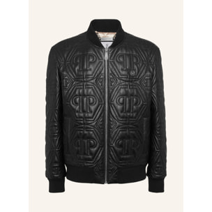 PHILIPP PLEIN Bomber in pelle MONOGRAM