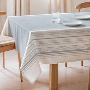 Nappe imprimée anti-tâches EDEN BLEU