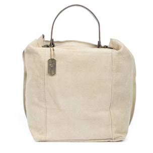 Avigliano bolso shopper mujer. Piel auténtica Gamuza.