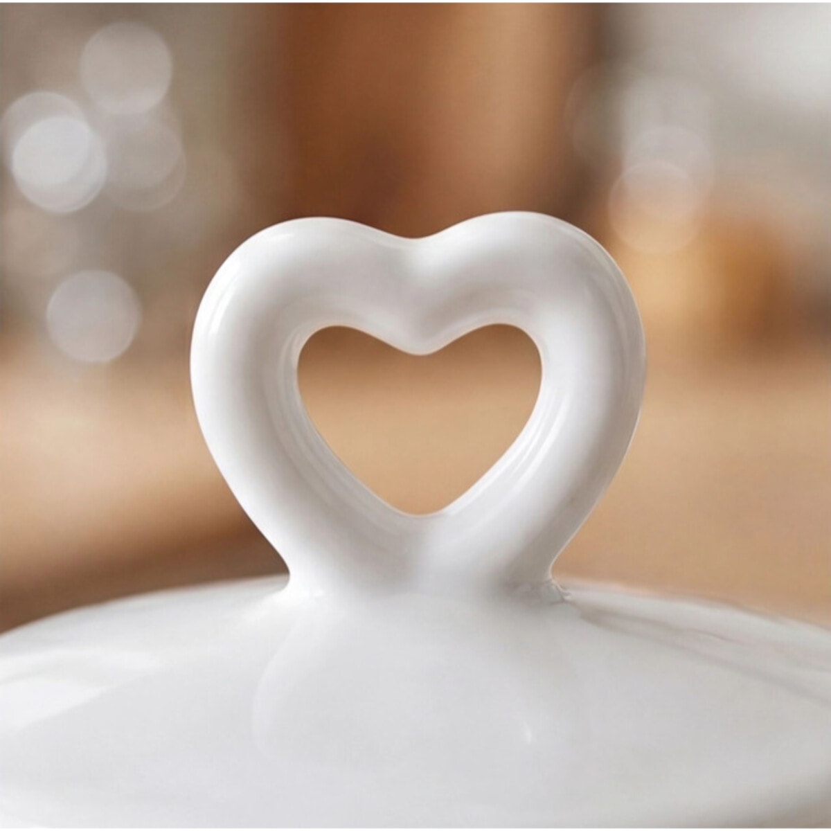 Barattolo in vetro con tappo in ceramica a cuore, contenitore alimenti trasparente, ideale per zucchero caffè biscotti e pasta, design elegante e pratico, organizer cucina resistente, facile da pulire