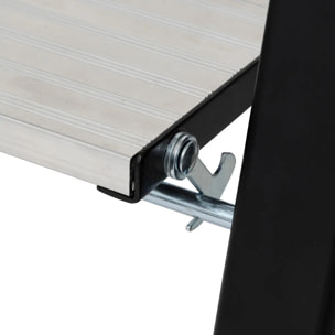 Marchepied en aluminium gris 2 marches H83cm