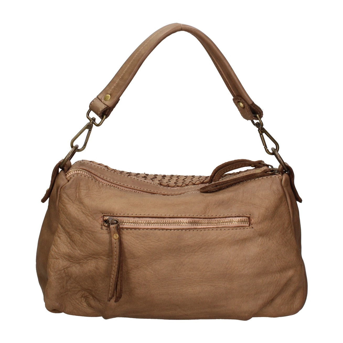 Borsa a spalla da donna - Modello Novella - Vera pelle - 31.0 x 18.0 x 12.0 cm