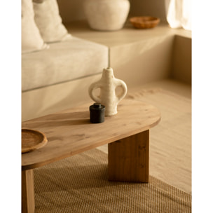 Table basse en bois massif ton chêne fonce 120cm Hauteur: 40 Longueur: 120 Largeur: 50