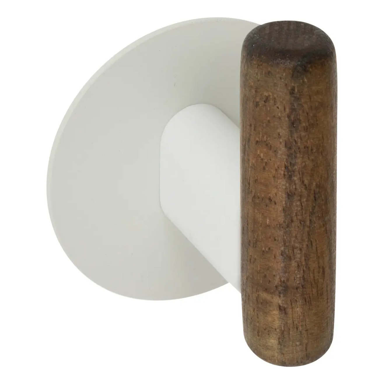 Lot de 2 patères adhésives Cassie beige et bois