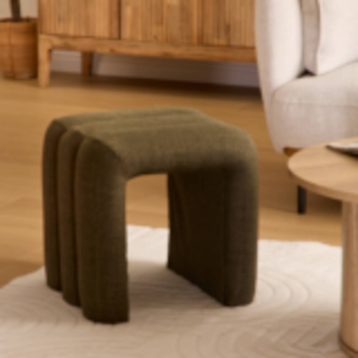 Pouf Sisco vert Kaki