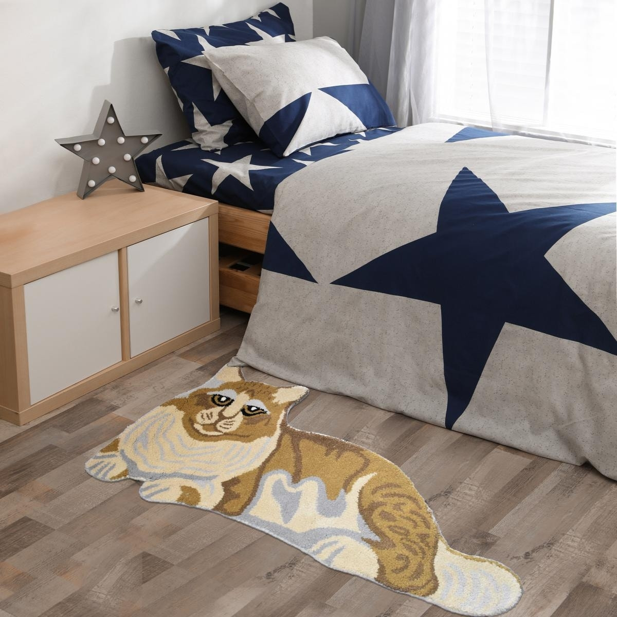 Tapis enfant fait main en laine motif animaux LIGE