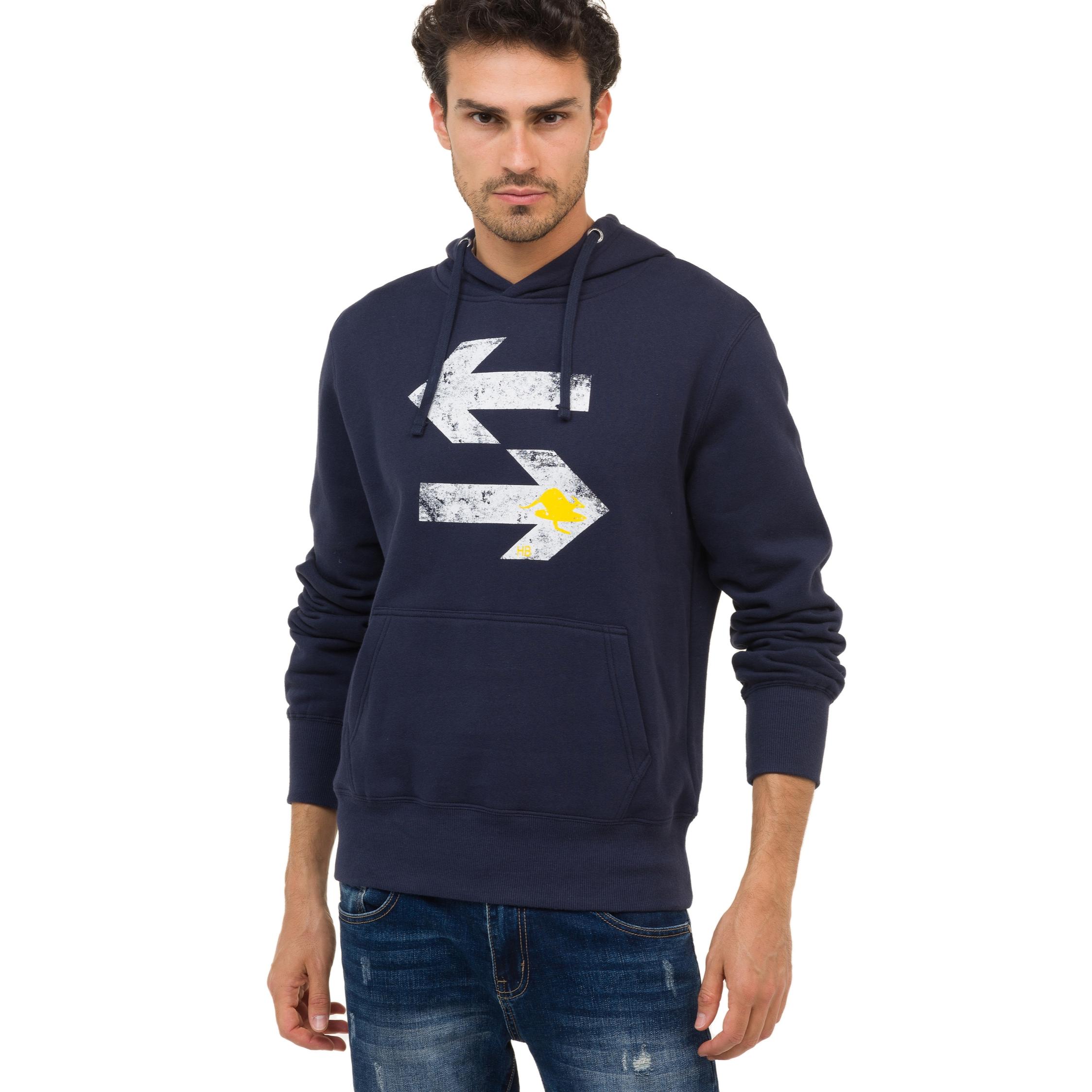 Sudadera Hot Buttered con capucha DIRECTION de color azul marino