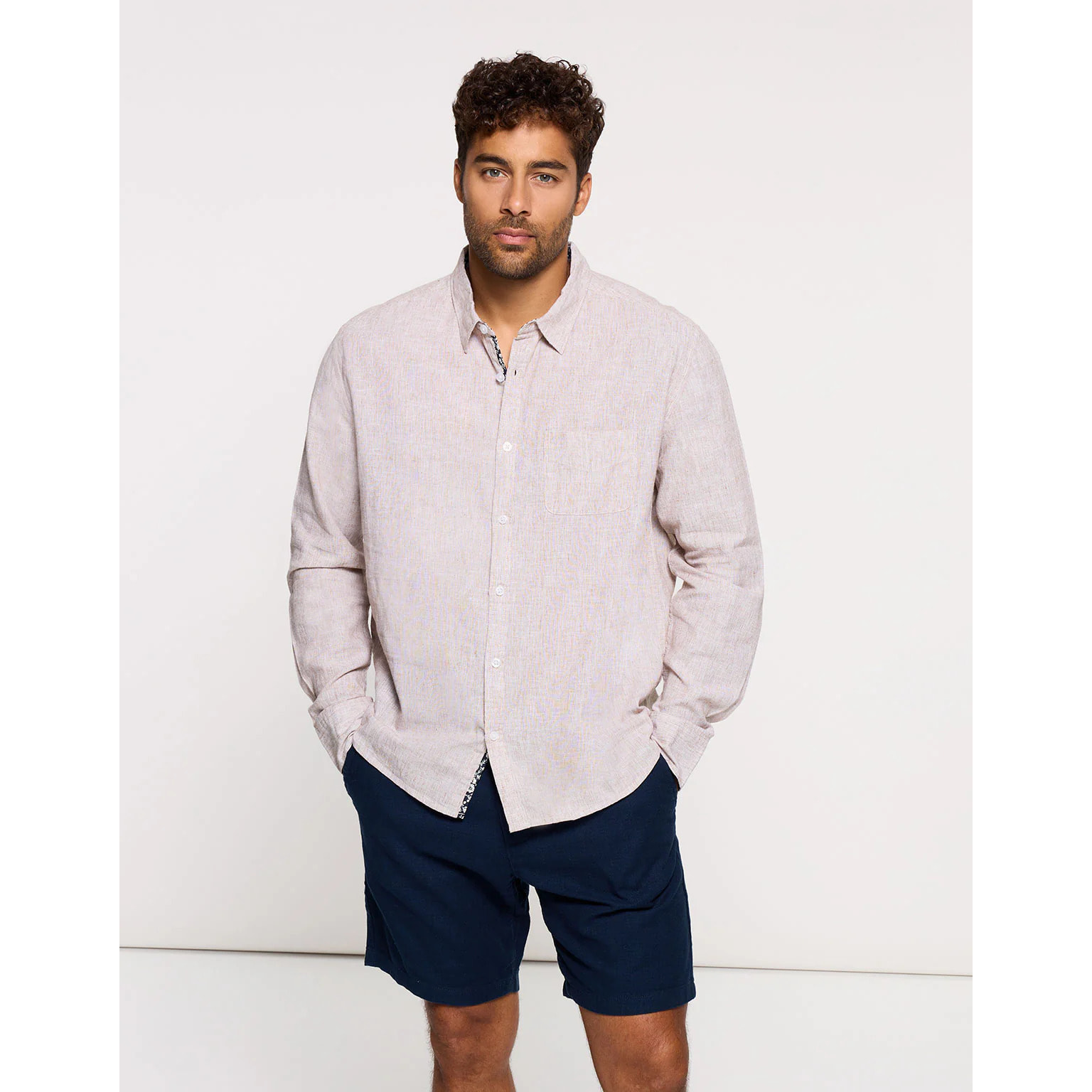 Camisa Manga Larga Beige - Sum