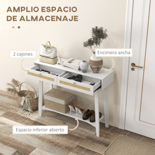Conjunto para el Hogar Incluye 1 Mueble de TV para Televisores de hasta 55 Pulgadas 1 Mesa Consola y 1 Mesita de Noche Estilo Bohemio Blanco