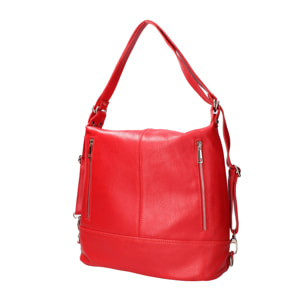 Borsa a spalla convertibile in zaino Anjelica da donna In Vera pelle Made in Italy 33x31x12 cm