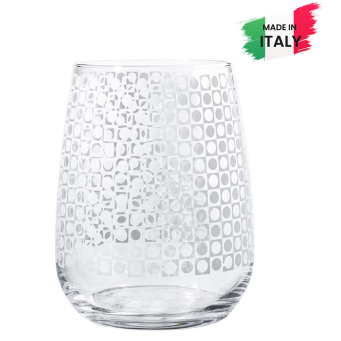 Set 6 bicchieri da acqua Passiflora con serigrafia