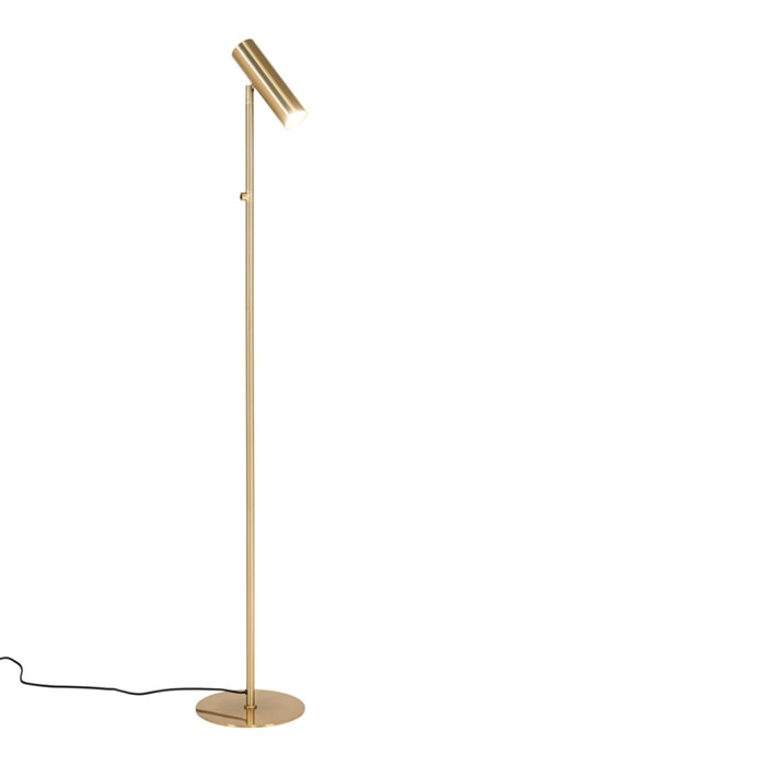 Piantana Paris in acciaio ottone con testa orientabile