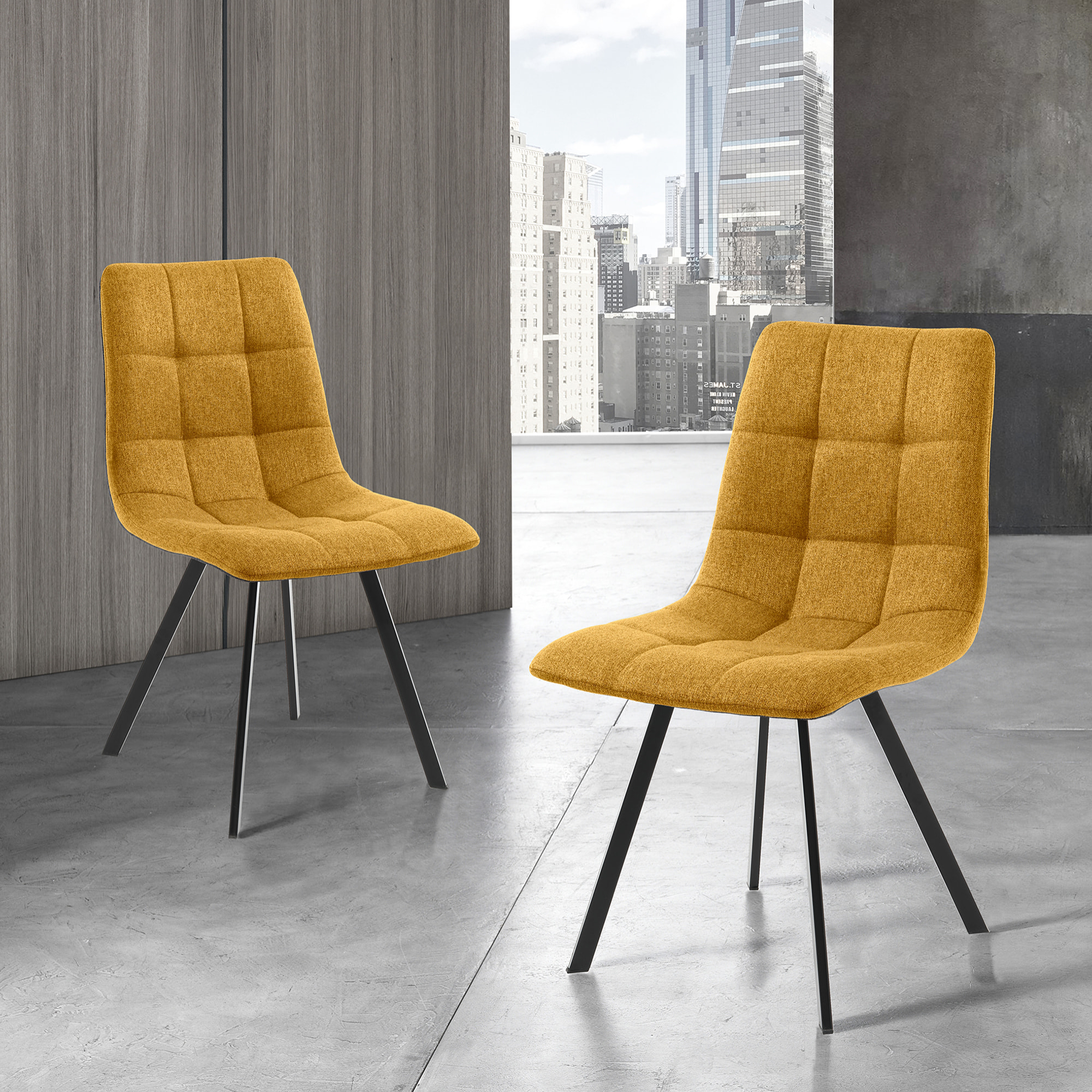 ORESTELUCHETTA Set 4 Sedie imbottita JANE YELLOW