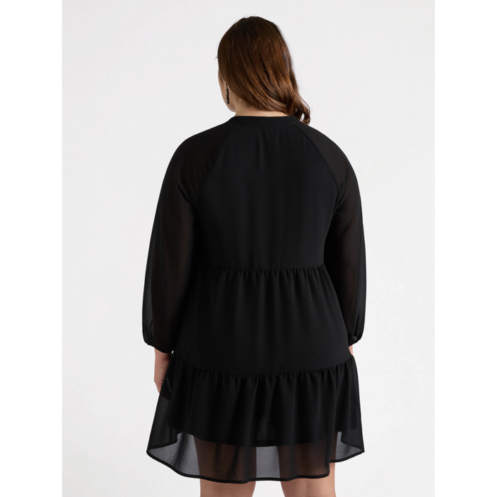 Fiorella Rubino - Vestito a balze - SMILE - Nero