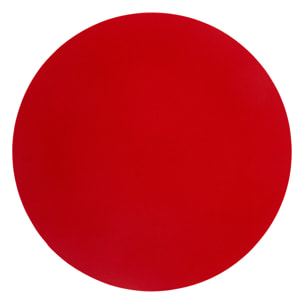 Set de table rond uni - Rouge