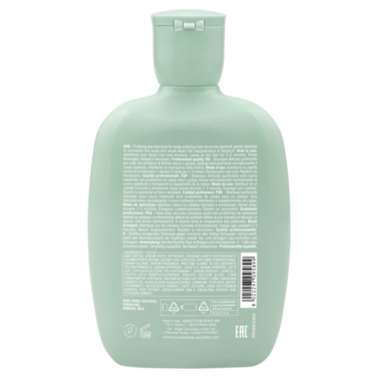 ALFAPARF MILANO Semi Di Lino Purifying Low Shampoo 250ml