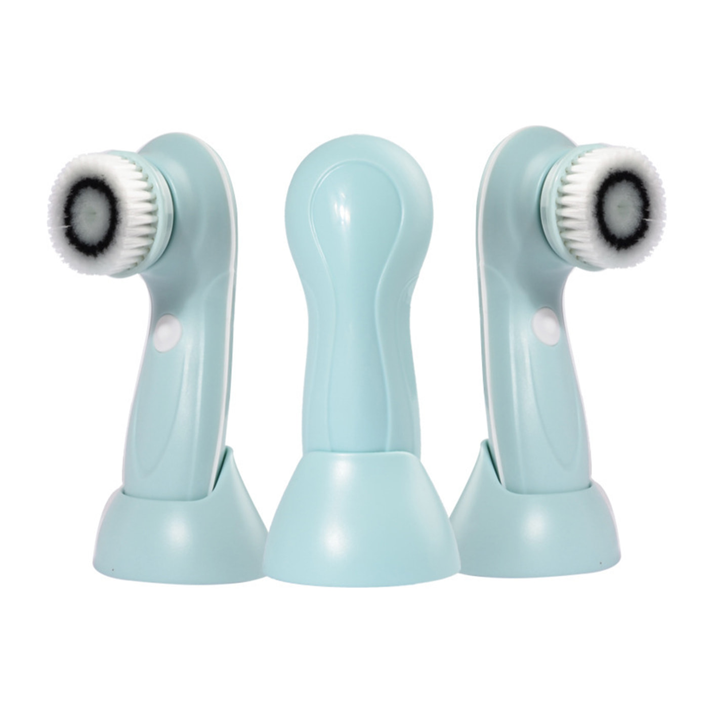 Spazzola 3 in 1 pulitore per il viso, esfoliante, struccante. Ricaricabile.