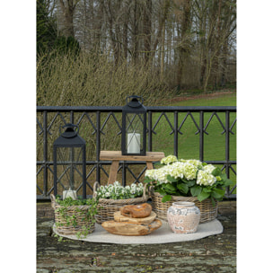 Set 3 cestini Kuta in rattan kubu naturale