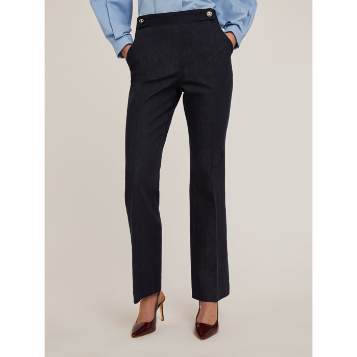 Motivi - Jeans flare a vita alta - Blu