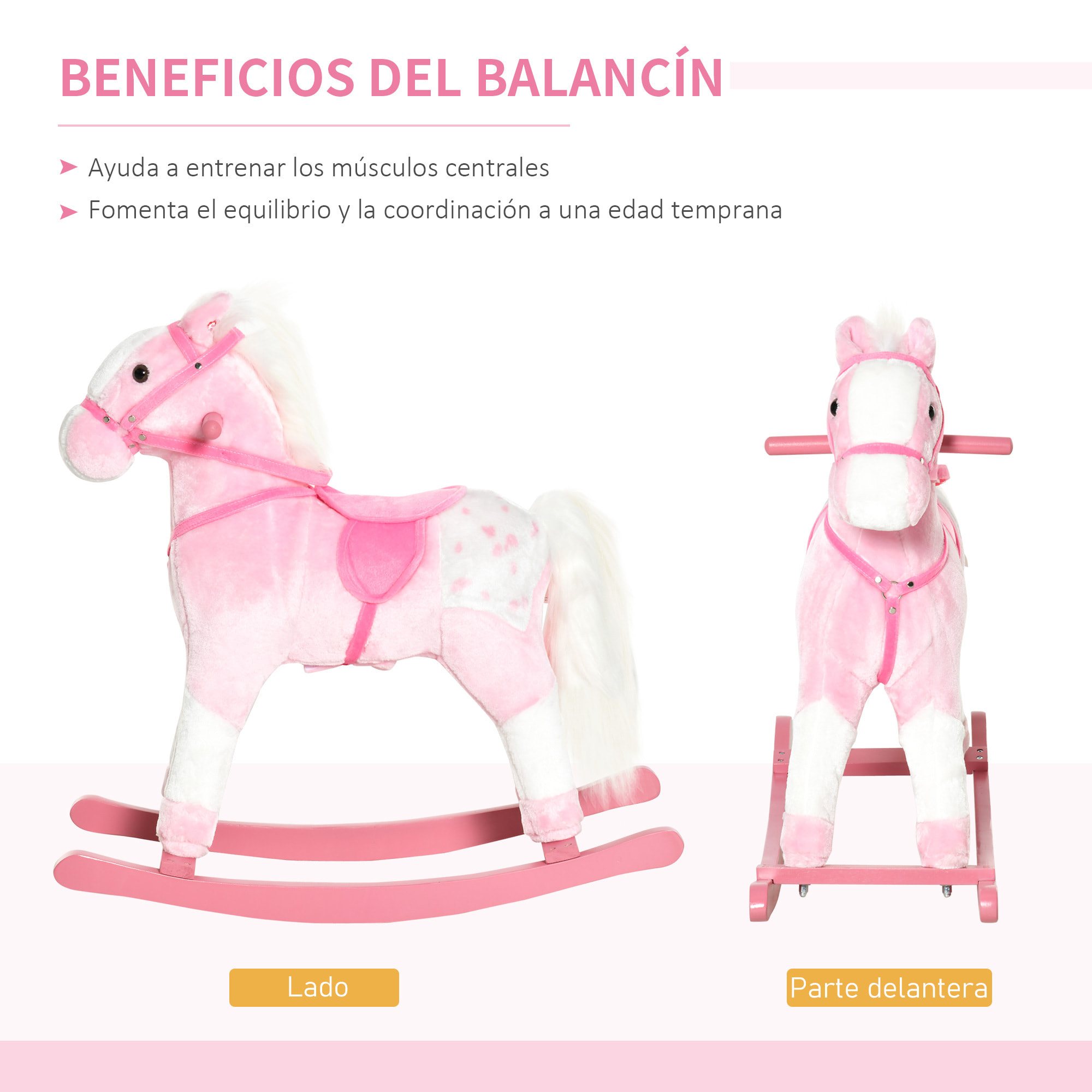 Caballito Balancín con Sonidos Rosa