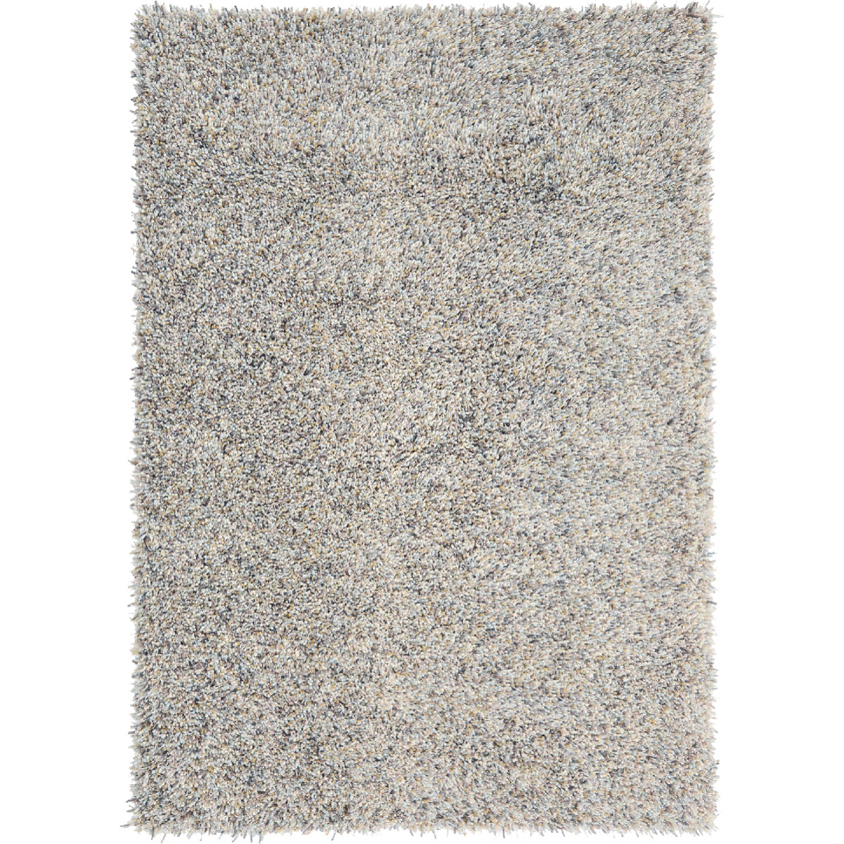 Tapis shaggy tufté en laine motif faux uni OLEL