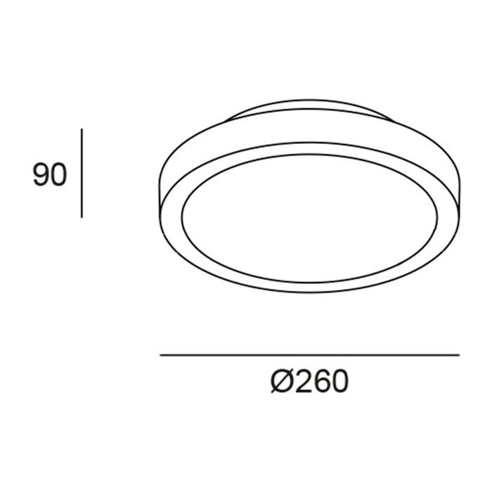 LEDS C4 Plafon Ip66 Basic Aluminium Ø260Mm E27 15W Gris Urbano 523Lm