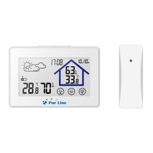 Station météo tactile avec hygromètre et capteur extérieur