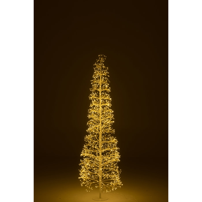 J-Line décoration Arbre - blanc chaud - acier - blanc - large - LED