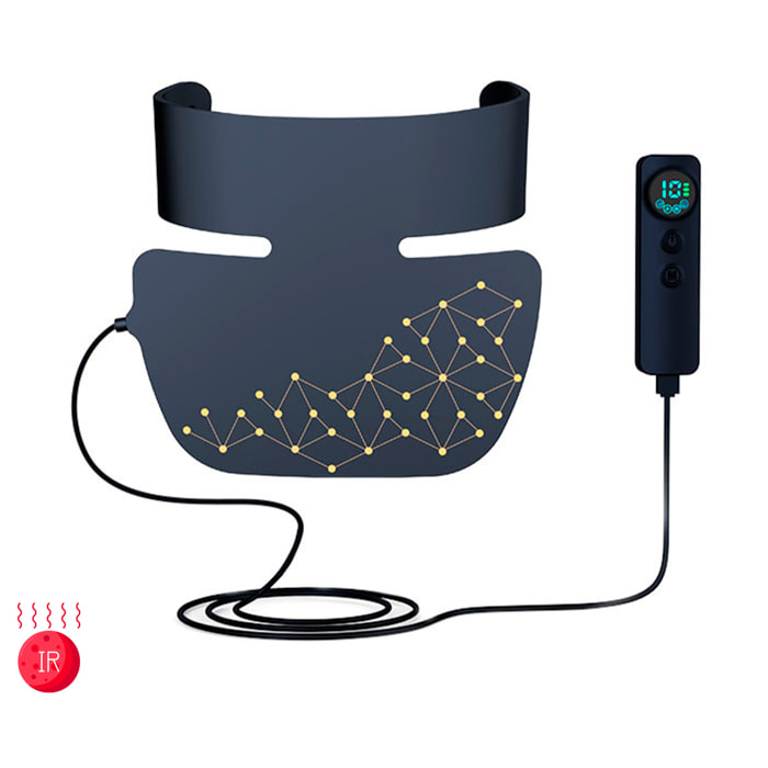 Máscara para el cuello de tratamiento de luz LED con 4 colores y luz infrarroja.