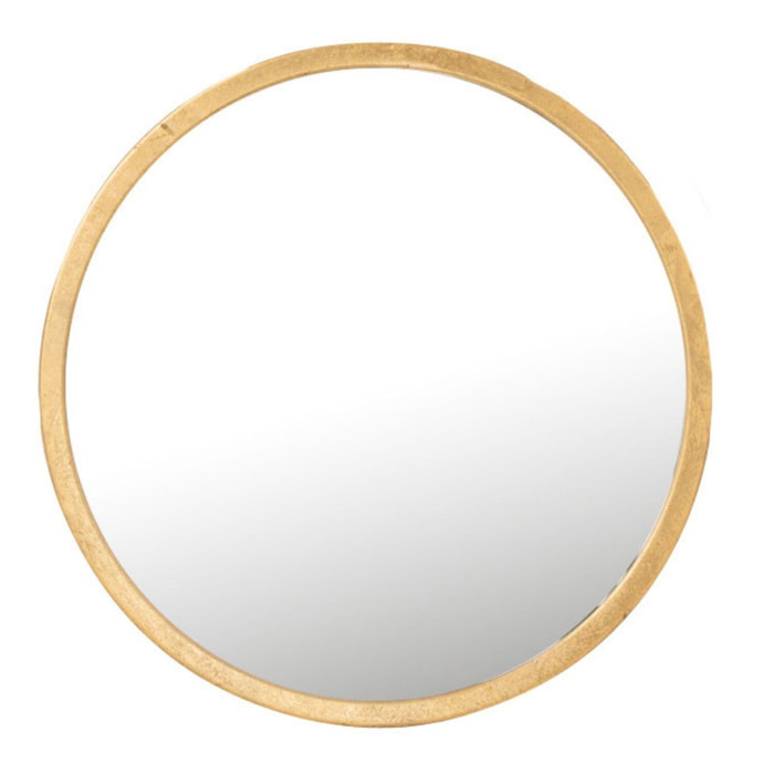 J-Line miroir Mona Rond - métal/verre - or - extra small - Ø 30 cm