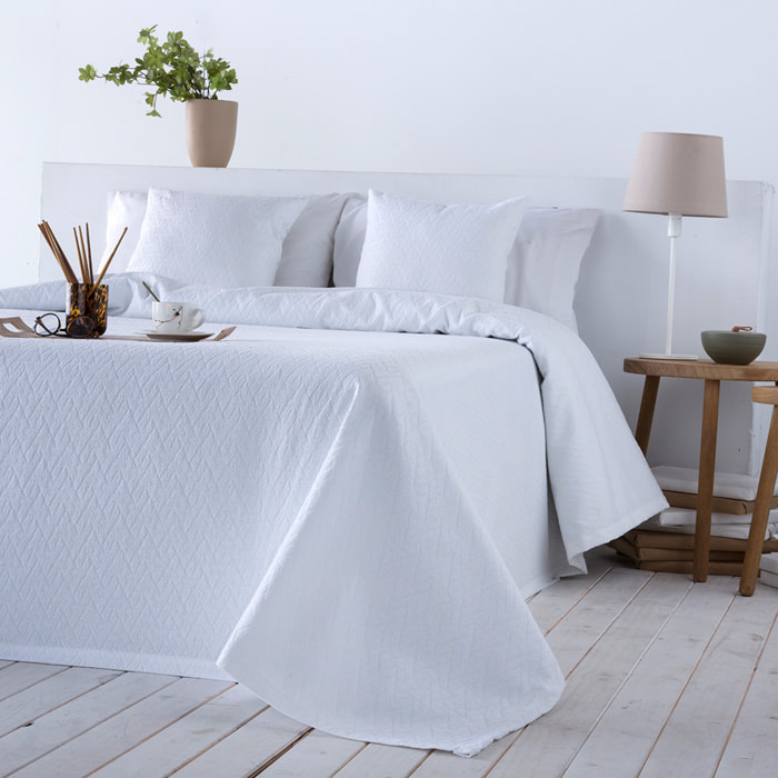 Jeté de lit jacquard BRENTA-C - blanc