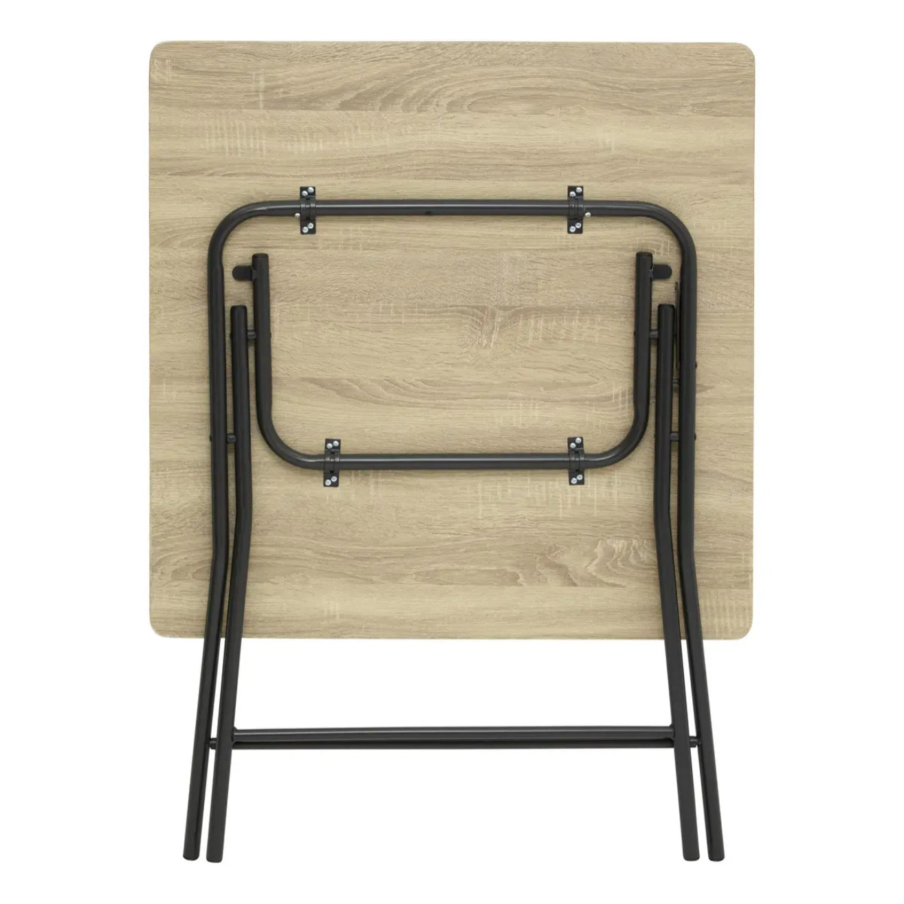 Table pliante 2 places effet bois