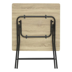 Table pliante 2 places effet bois