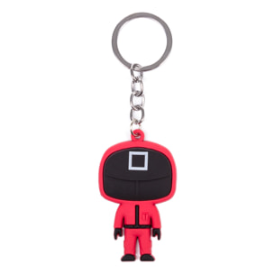 Portachiavi con stampa calamari. Osservatore quadrato.