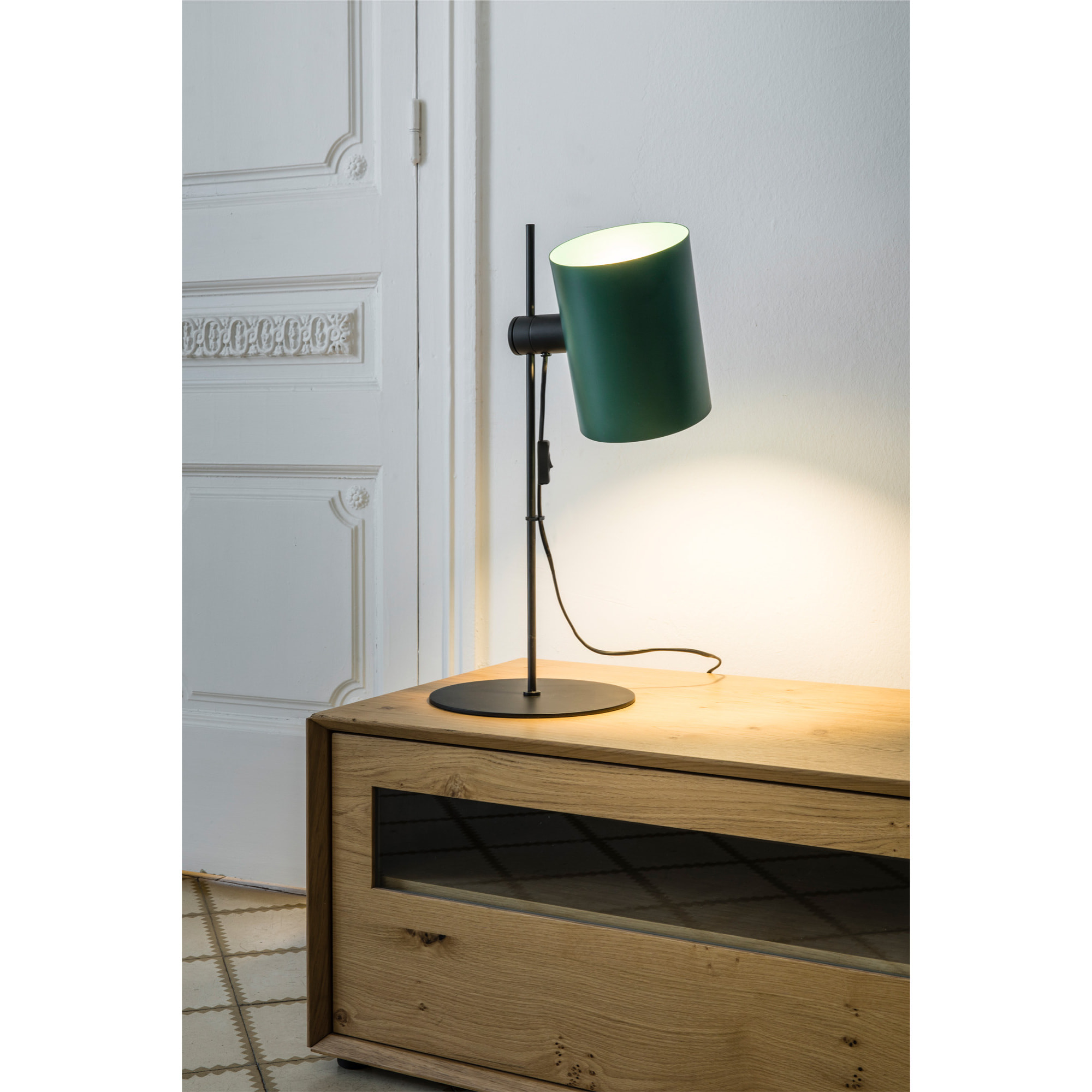 GUADALUPE Lampe de table noire/vert