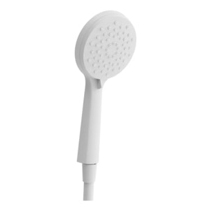 Pommeau de douche MSV Isao Ø 100 mm avec flexible 150 cm – 3 fonctions – Économie d'eau 69 % – Blanc matt
