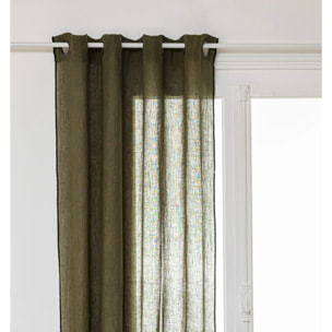 Rideau "Linah" vert kaki 130x260cm