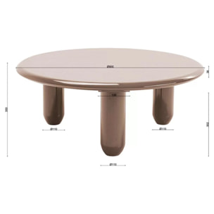 Table basse Eliano 90cm moka Kare Design