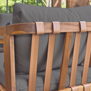 Salon de jardin 5 places bois d'acacia LOBERIA 5 PLACES