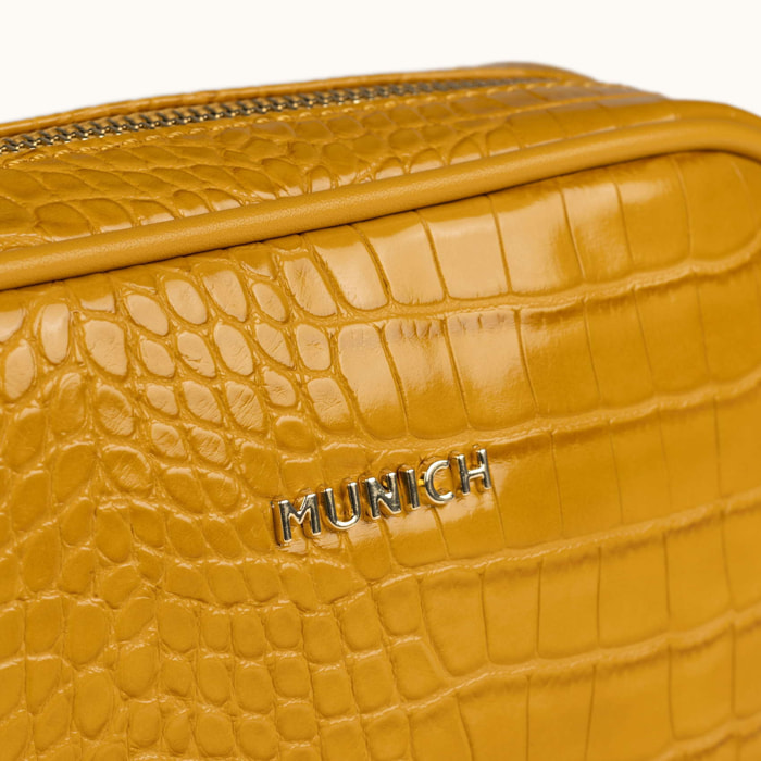BLOCK CROCO FW25 CROSSBODY CAMERA C/MOUSTARD