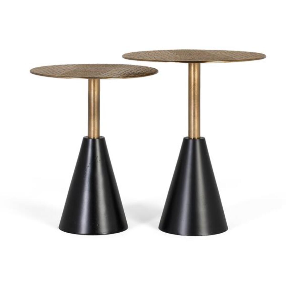 Ensemble 2 tables basses - 56x46cm diam