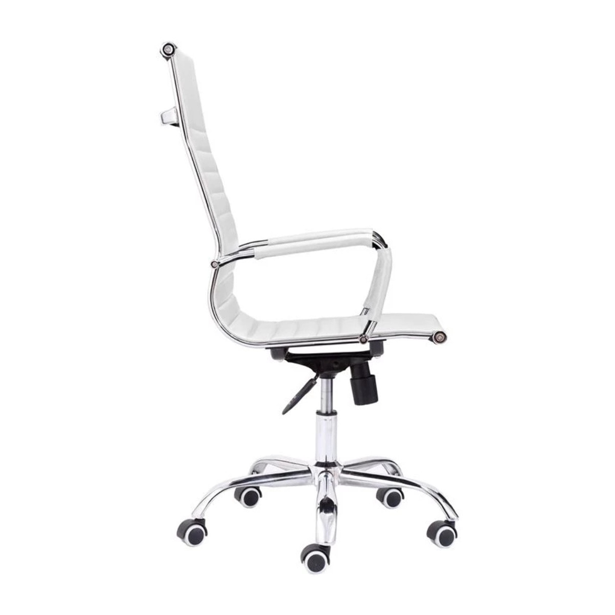 Silla de oficina Letter símil piel Blanco