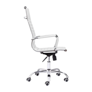 Silla de oficina Letter símil piel Blanco