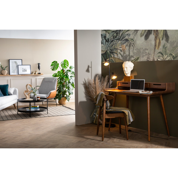 Bureau avec rangements scandinave bois clair L110 cm OPUS
